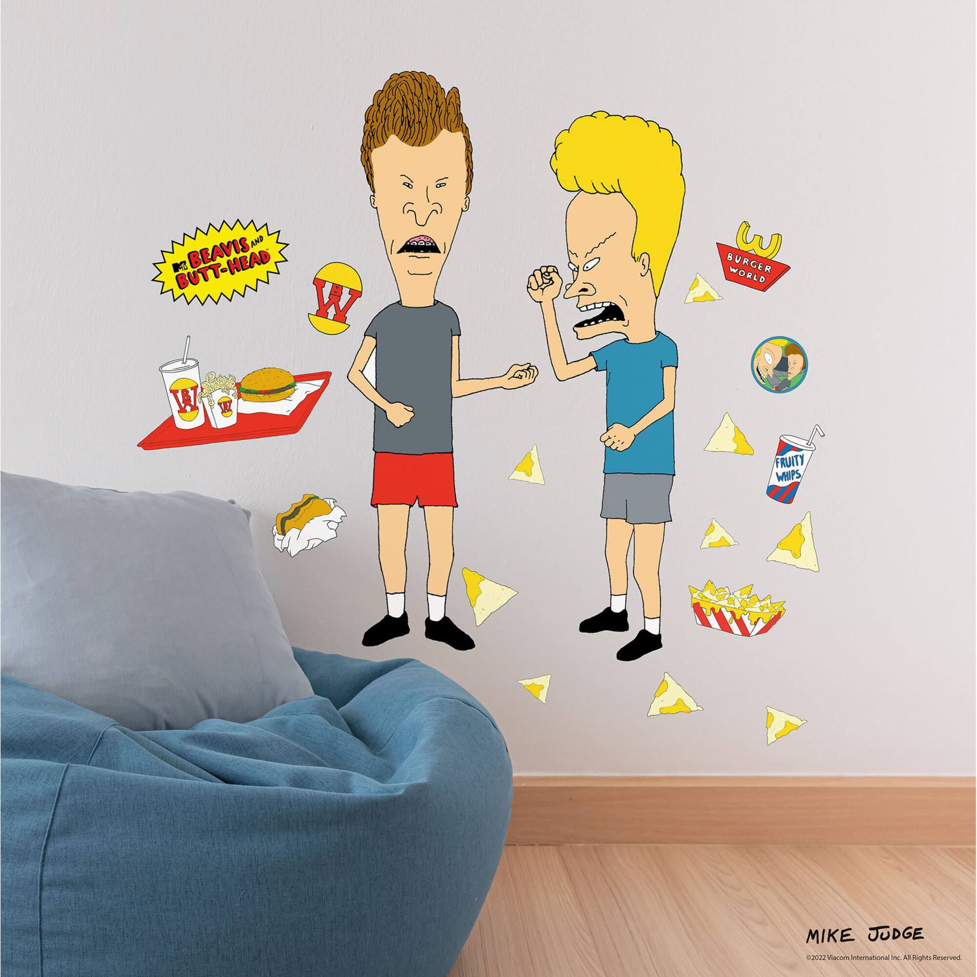 RoomMates Beavis and Butt-Head Peel & Stick Giant Wall Decals